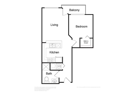 Floor Plan  1 Bedroom  at Dexter Lake Union, Seattle, WA, 98109
