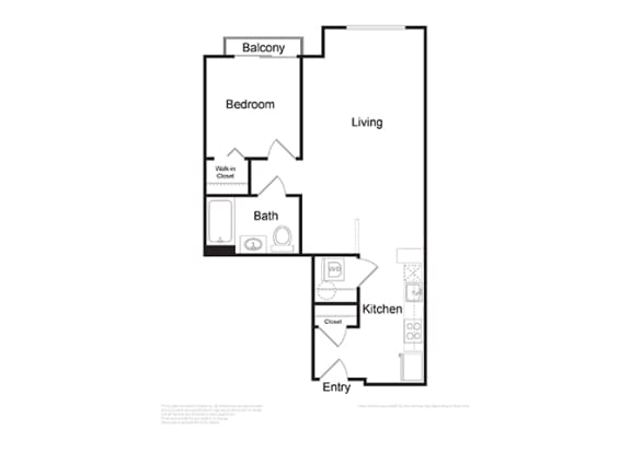 Floor Plan  1 Bedroom  at Dexter Lake Union, Seattle, Washington