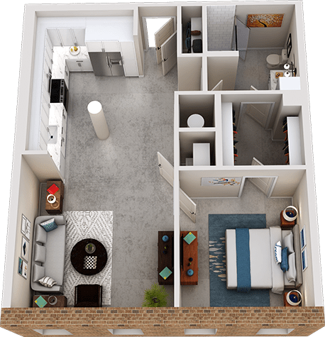 A10A one bedroom one bathroom