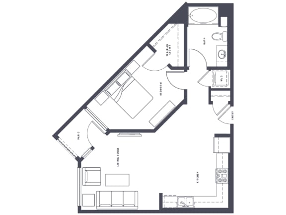 A2L Floor Plan at Altana, Glendale, California