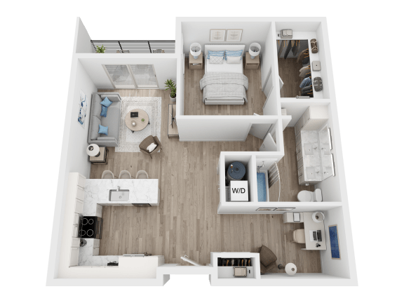 Floor Plan  a floor plan of a 3 bedroom apartment