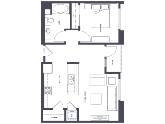 A4 Floor Plan at Altana, Glendale, CA