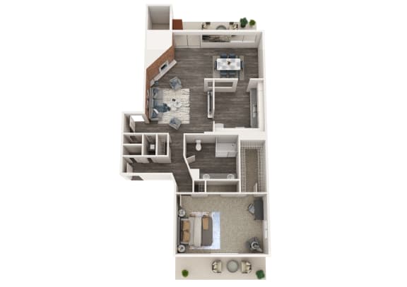 Floor Plan  Lincoln Renovated 1 Bedroom Floor Plan