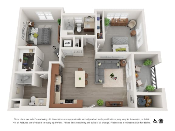 Floor Plan  Hope Floor Plan  at Aspire Apartment Homes, Washington, UT, 84780