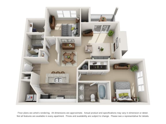 Two Bedroom Two Bathroom