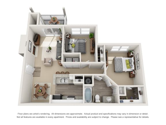 Two Bedroom One Bathroom