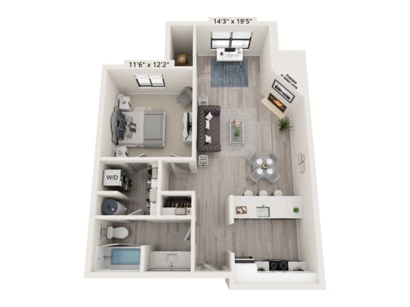 a 1 bedroom floor plan  sierra  2100 sq ft