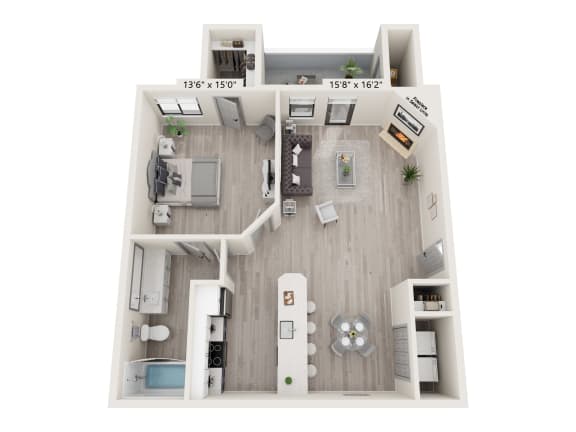 the marquess floor plan  1 bedroom  1190 square feet