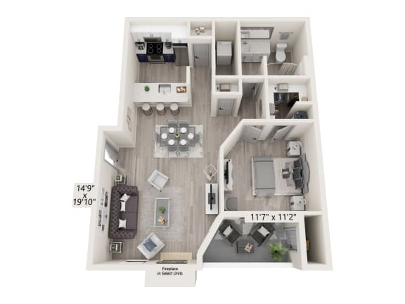 a 2103 square foot floor plan  studio