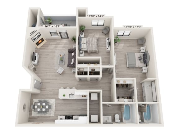 a floor plan of 455 sqft with a bedroom and a living room