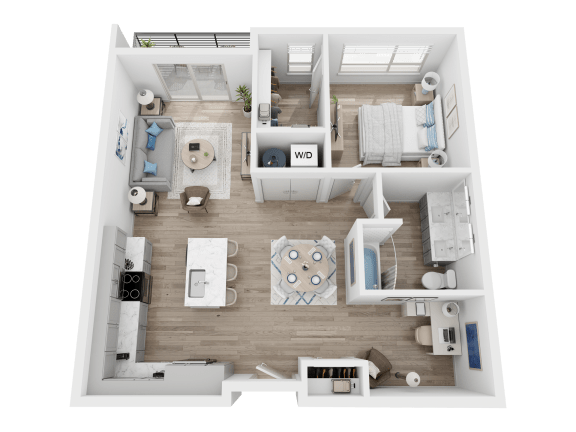 a floor plan of a 3 bedroom apartment