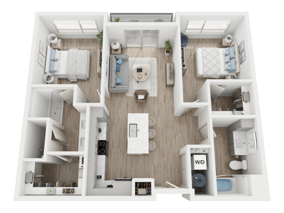 Floor Plan  a floor plan of a 3 bedroom apartment
