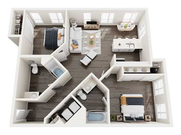 Floor Plan  B6 Floor Plan at Axle, Washington