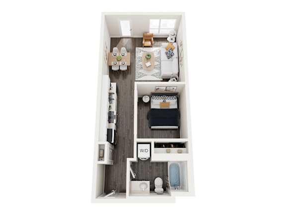 OA1 Floor Plan at Axle, Washington, 98119