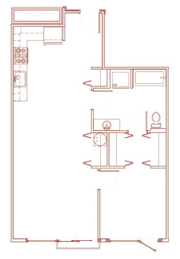 Floor Plan  1x1