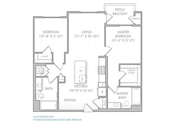 B1 Floor Plan at Rivue, Chula Vista