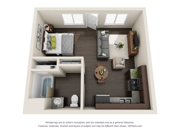 a 1 bedroom floor plan is available at the crossings at white marsh apartments in white marsh,