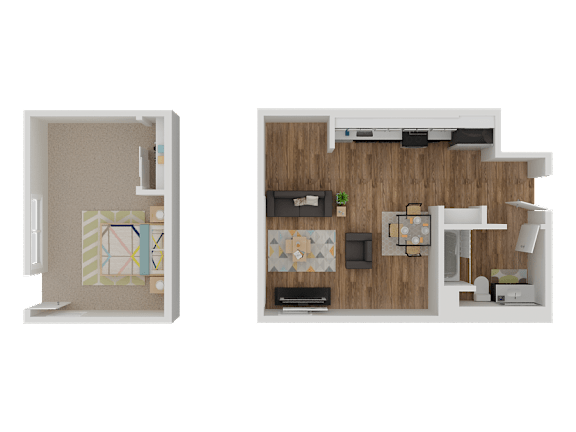 One Bedroom Townhome