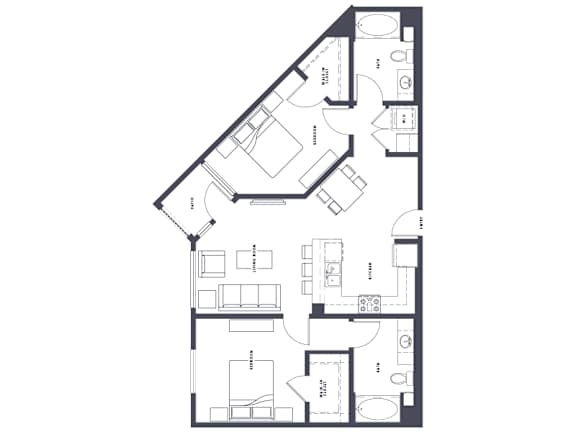 B3 Floor Plan at Altana, Glendale, CA, 91203