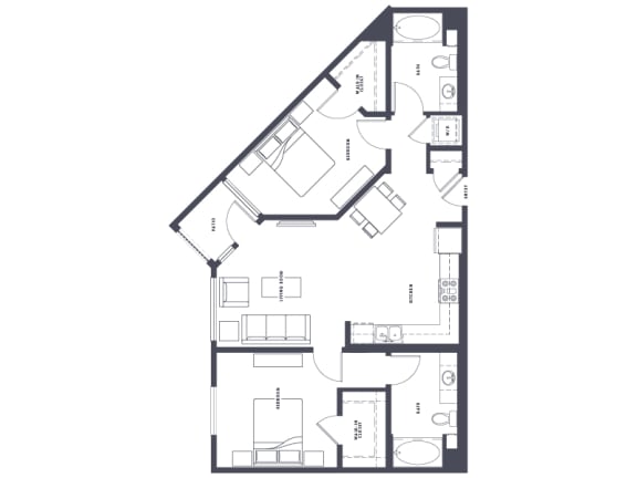 B3L Floor Plan at Altana, Glendale, CA