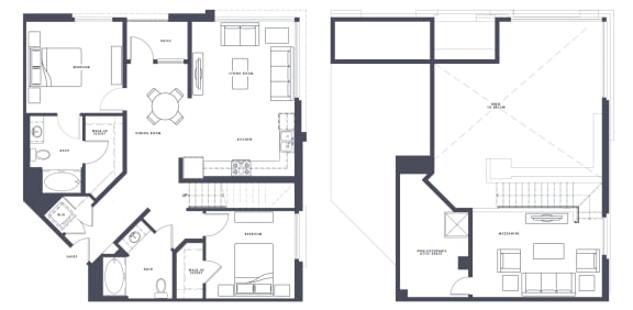 B4 Loft Floor Plan at Altana, Glendale