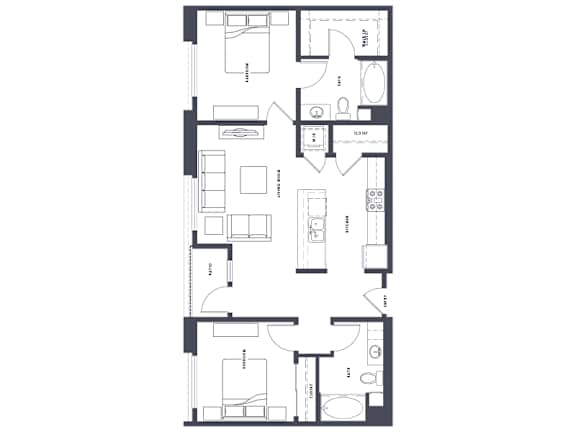 B5 Floor Plan at Altana, Glendale, California
