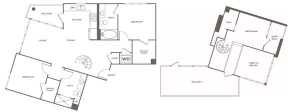 floor plan of an apartment home