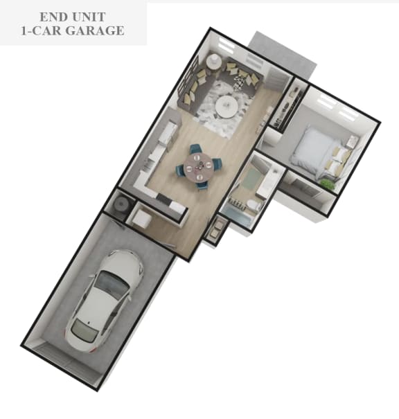 3D floorplan of an apartment unit
