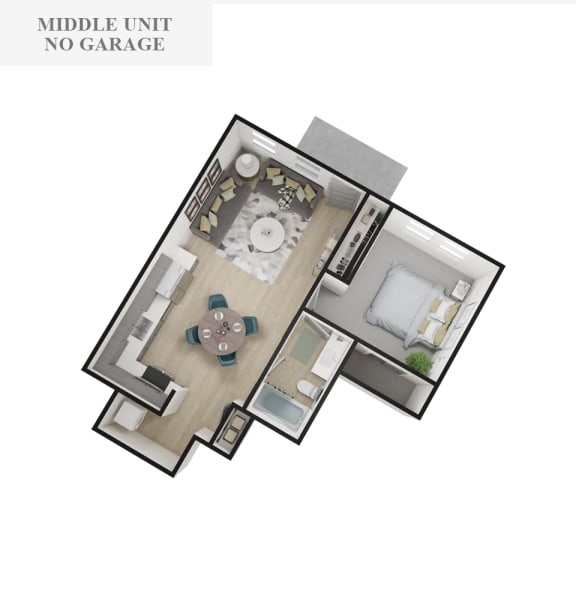Floor Plan  3D floorplan of an apartment unit