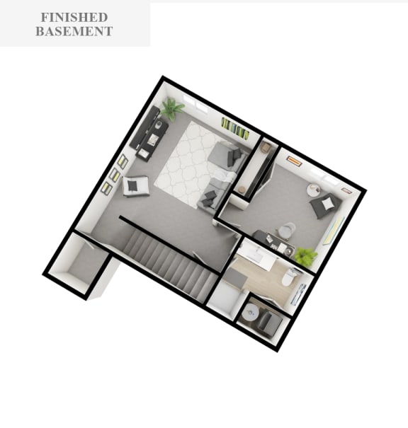 3D floorplan of an apartment unit