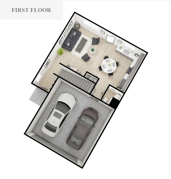 Floor Plan  3D floorplan of an apartment unit