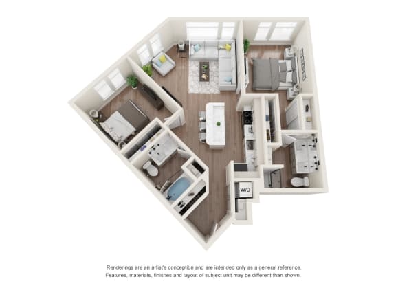 Floor Plan  2x2 A