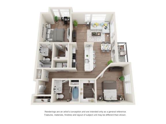Floor Plan  2x2 G
