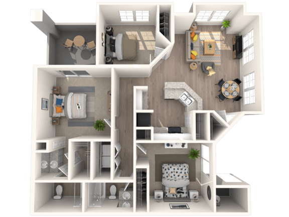 C1 Floor plan 3D