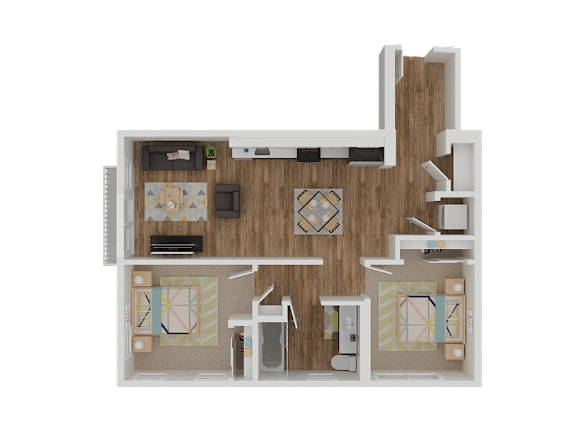Two Bedroom One Bathroom