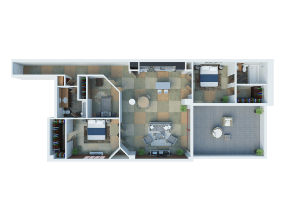 Floor Plan  Two Bedroom