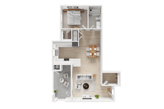 One bedroom one bathroom at Sorano Apartments, Moreno Valley, CA, 92557