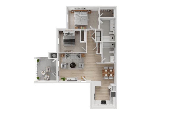 Two bedroom Two bathroom A  at Sorano Apartments, Moreno Valley, 92557