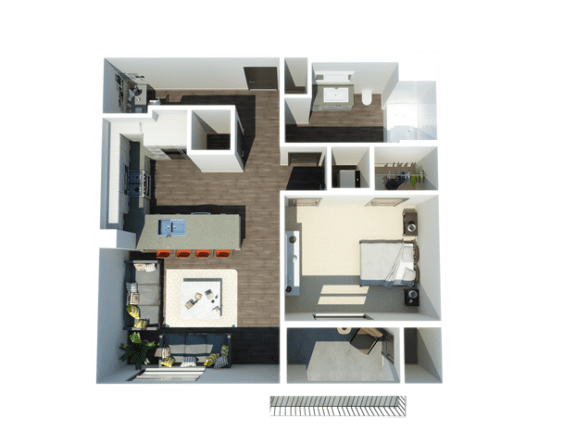 A4 one bedroom one bathroom