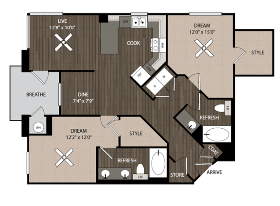 b12 two bedroom two bathroom