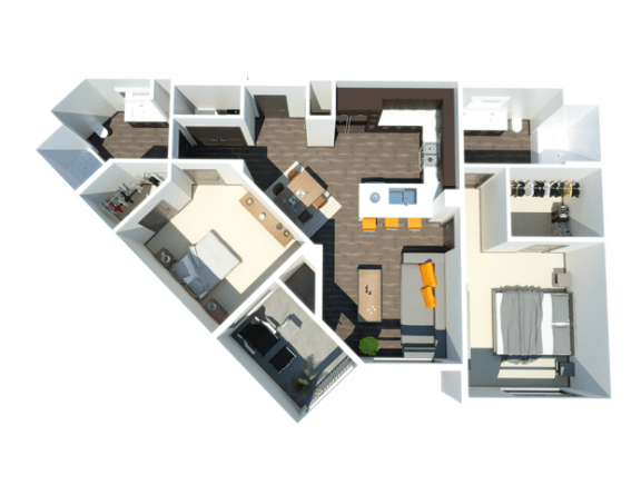 Floor Plan  B4 two bedroom two bathroom