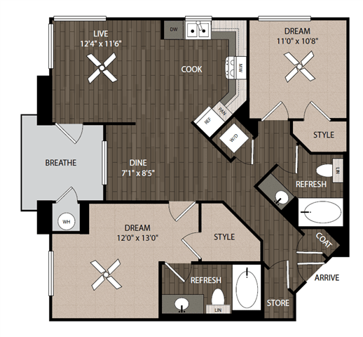 Floor Plans of The Paramount Platinum Triangle in Anaheim, CA