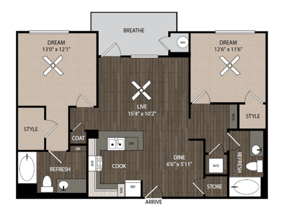 B8 two bedroom two bathroom