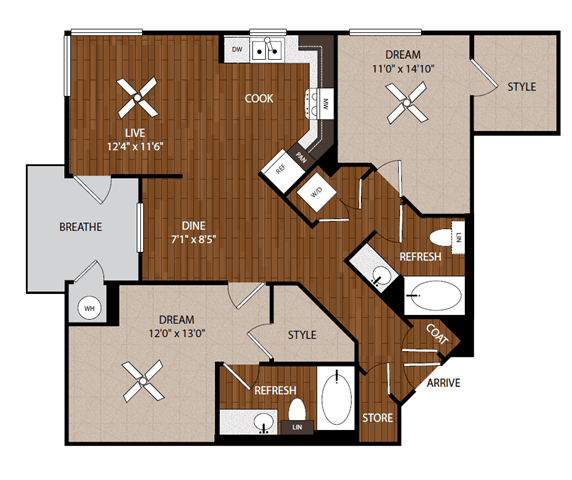 Floor Plans of The Paramount Platinum Triangle in Anaheim, CA