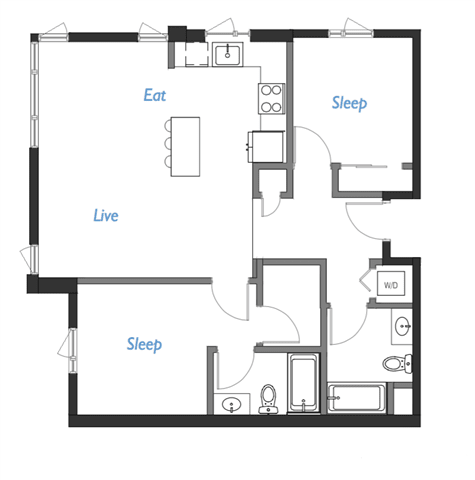 Two bedroom Two bathroom