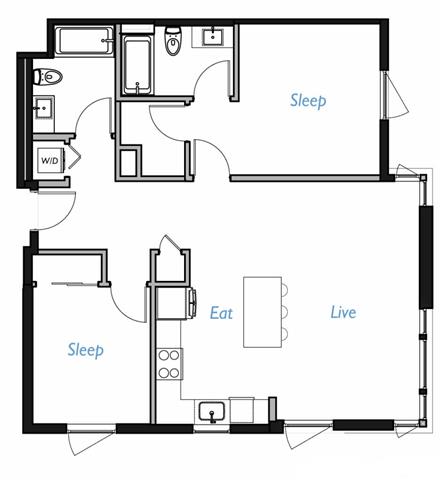Two bedroom Two bathroom