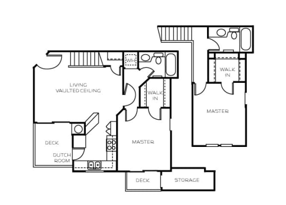 Floor Plan B + Twin Primary Townhome