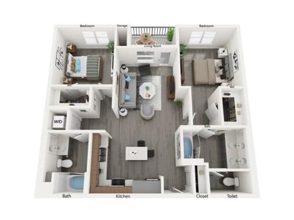 Two bedroom Two bathroom
