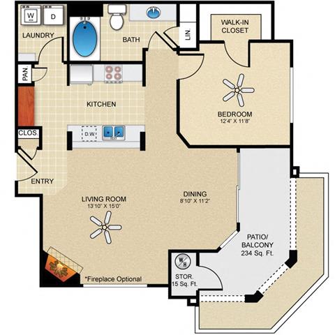 one bedroom one bathroom