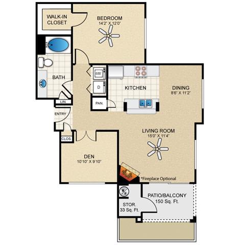 One bedroom one bathroom